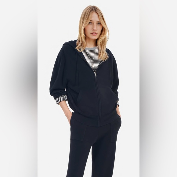 NWT The Kooples Cashmere and Wool Hoodie Sz M & Pants Sz L Set Black Oversized - Picture 2 of 16